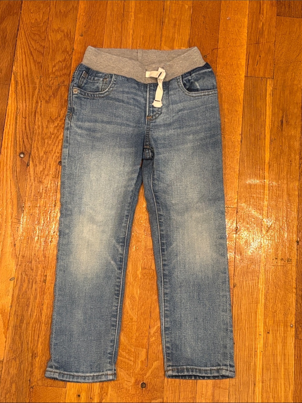 GAP Light Blue Kids Jeans with Gray Elastic Waistband